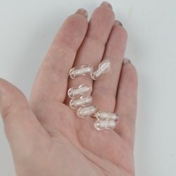 Screw clasp transperant clear white Screw clasp transperant clear white